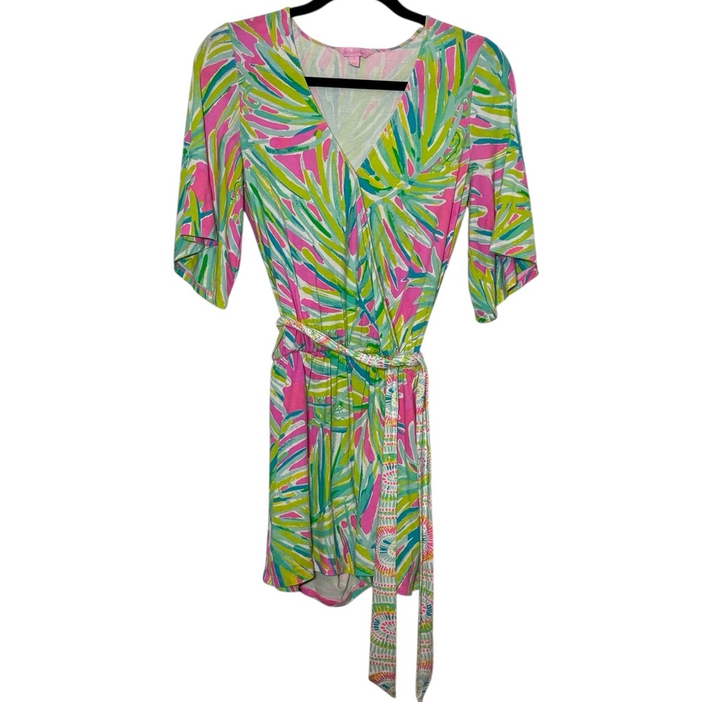 Lilly Pulitzer Romper Size Small Pink Green Tropical